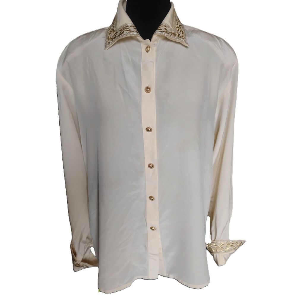 Jerri Sherman Collection Women's Size 6 100% Silk Blouse - Vintage